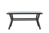 Amary Tuintafel - 160 x 90cm - Zwart - Rechthoekige Eetkamertafels - Rebellenclub