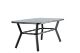 Amary Tuintafel - 160 x 90cm - Zwart - Rechthoekige Eetkamertafels - Rebellenclub