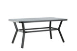 Amary Tuintafel - 160 x 90cm - Zwart - Rechthoekige Eetkamertafels - Rebellenclub