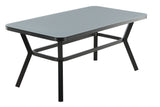 Amary Tuintafel - 160 x 90cm - Zwart - Rechthoekige Eetkamertafels - Rebellenclub