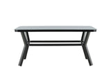 Amary Tuintafel - 160 x 90cm - Zwart - Rechthoekige Eetkamertafels - Rebellenclub