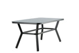 Amary Tuintafel - 160 x 90cm - Zwart - Rechthoekige Eetkamertafels - Rebellenclub
