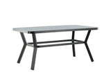 Amary Tuintafel - 160 x 90cm - Zwart - Rechthoekige Eetkamertafels - Rebellenclub