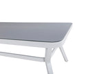 Amary Tuintafel - 200 x 100cm - Wit - Rechthoekige Eetkamertafels - Rebellenclub