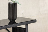 Brisko Buiten Bijzettafel - 120 x 40cm - Zwart - Bijzettafels - Rebellenclub