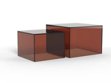 Cadell Salontafel - Set van 2 - Bruin Glas