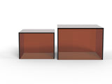 Cadell Salontafel - Set van 2 - Bruin Glas
