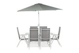 Camelli Tuinset met Parasol - Wit - Tuinsets - Rebellenclub
