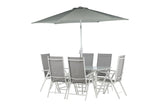Camelli Tuinset met Parasol - Wit - Tuinsets - Rebellenclub