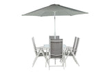 Camelli Tuinset met Parasol - Wit - Tuinsets - Rebellenclub