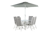 Camelli Tuinset met Parasol - Wit - Tuinsets - Rebellenclub
