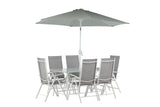 Camelli Tuinset met Parasol - Wit - Tuinsets - Rebellenclub