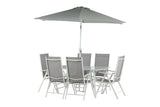 Camelli Tuinset met Parasol - Wit - Tuinsets - Rebellenclub