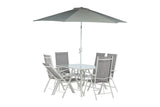 Camelli Tuinset met Parasol - Wit - Tuinsets - Rebellenclub