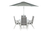 Camelli Tuinset met Parasol - Wit - Tuinsets - Rebellenclub