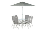Camelli Tuinset met Parasol - Wit - Tuinsets - Rebellenclub