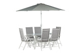 Camelli Tuinset met Parasol - Wit - Tuinsets - Rebellenclub