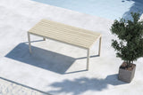 Cappero Tuintafel - 205 x 90 cm - Beige - Rechthoekige Tuintafels - Rebellenclub