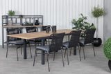 Castor Tuintafel - 152 x 90 cm - Zwart - Rechthoekige Tuintafels - Rebellenclub