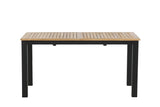 Castor Tuintafel - 152 x 90 cm - Zwart - Rechthoekige Tuintafels - Rebellenclub