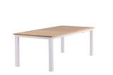 Castor Tuintafel - 224 x 100 cm - Wit - Rechthoekige Tuintafels - Rebellenclub