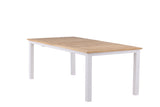 Castor Tuintafel - 224 x 100 cm - Wit - Rechthoekige Tuintafels - Rebellenclub