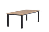 Castor Tuintafel - 224 x 100 cm - Zwart - Rechthoekige Tuintafels - Rebellenclub