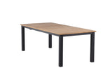 Castor Tuintafel - 224 x 100 cm - Zwart - Rechthoekige Tuintafels - Rebellenclub