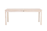 Crema Tuintafel - 180 x 90 cm - Whitewash - Rechthoekige Tuintafels - Rebellenclub