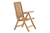 Crema Verstelbare Tuinstoel - Naturel Hout - Tuinstoelen - Rebellenclub