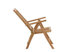 Crema Verstelbare Tuinstoel - Naturel Hout - Tuinstoelen - Rebellenclub