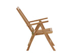 Crema Verstelbare Tuinstoel - Naturel Hout - Tuinstoelen - Rebellenclub