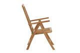 Crema Verstelbare Tuinstoel - Naturel Hout - Tuinstoelen - Rebellenclub