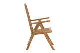 Crema Verstelbare Tuinstoel - Naturel Hout - Tuinstoelen - Rebellenclub