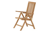 Crema Verstelbare Tuinstoel - Naturel Hout - Tuinstoelen - Rebellenclub