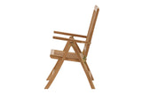 Crema Verstelbare Tuinstoel - Naturel Hout - Tuinstoelen - Rebellenclub