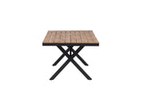 Dandy Tuintafel - 200 x 100cm - Zwart/Bruin - Rechthoekige Eetkamertafels - Rebellenclub