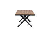 Dandy Tuintafel - 200 x 100cm - Zwart/Bruin - Rechthoekige Eetkamertafels - Rebellenclub