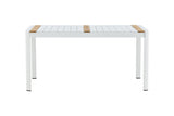 Ferna Tuintafel - 150 x 90cm - Wit - Rechthoekige Eetkamertafels - Rebellenclub