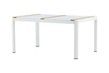 Ferna Tuintafel - 150 x 90cm - Wit - Rechthoekige Eetkamertafels - Rebellenclub