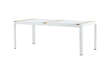 Ferna Tuintafel - 200 x 100cm - Wit - Rechthoekige Eetkamertafels - Rebellenclub