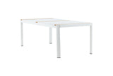 Ferna Tuintafel - 200 x 100cm - Wit - Rechthoekige Eetkamertafels - Rebellenclub
