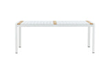 Ferna Tuintafel - 200 x 100cm - Wit - Rechthoekige Eetkamertafels - Rebellenclub