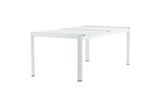 Ferna Tuintafel - 200 x 100cm - Wit - Rechthoekige Eetkamertafels - Rebellenclub