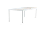 Ferna Tuintafel - 200 x 100cm - Wit - Rechthoekige Eetkamertafels - Rebellenclub