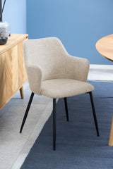 Eetkamerstoel Ringe - Set van 2 - Beige - Eetkamerstoelen - Rebellenclub