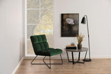 Fauteuil Zaragoza Fluweel - Groen met zwarte poten - Fauteuils - Rebellenclub