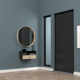 Nachtkastje Bath - Zwart met bamboe lade - Nachtkastjes - Rebellenclub