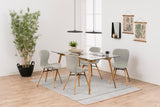 Eetkamerstoel Pescara - Set van 2 - Creme met houten poten - Eetkamerstoelen - Rebellenclub