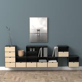 Nachtkastje Bath - Zwart met bamboe lade - Nachtkastjes - Rebellenclub